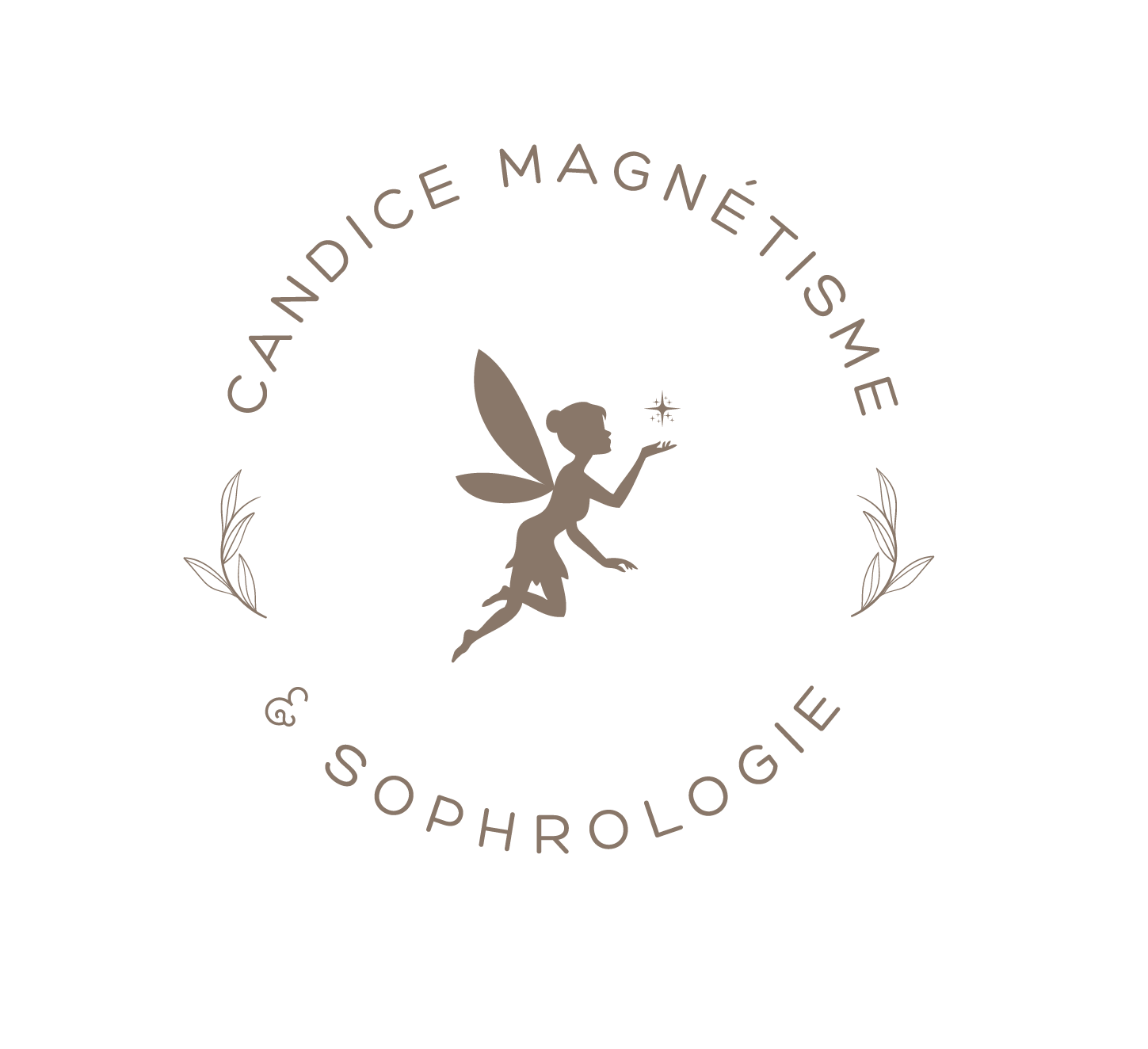 Logo marron candice magnétisme